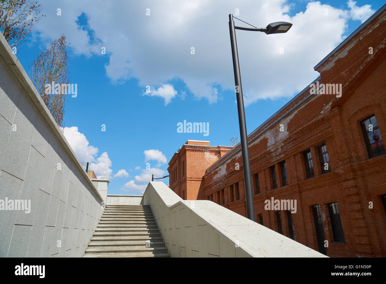 Die Treppe in Nizhniy Susalniy Pereulok in Moskau Stockfoto