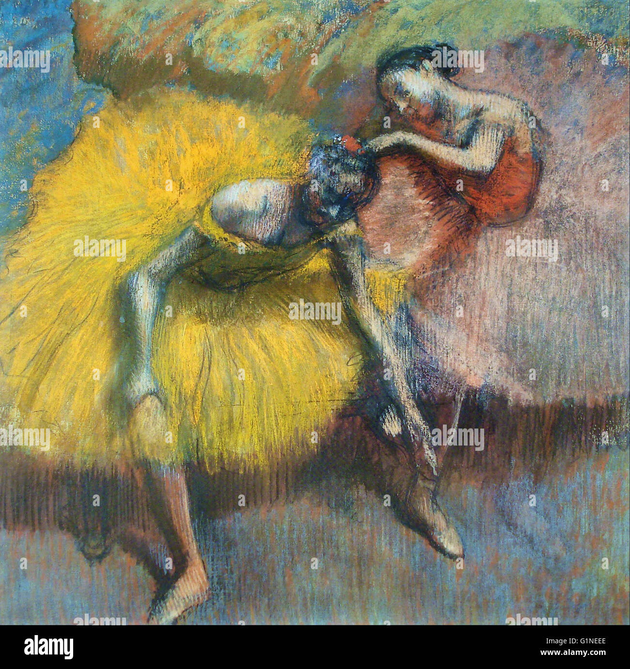 Edgar Degas - Deux Danseuses Jaunes et Rosen - Museo Nacional de Bellas Artes de Buenos Aires Stockfoto
