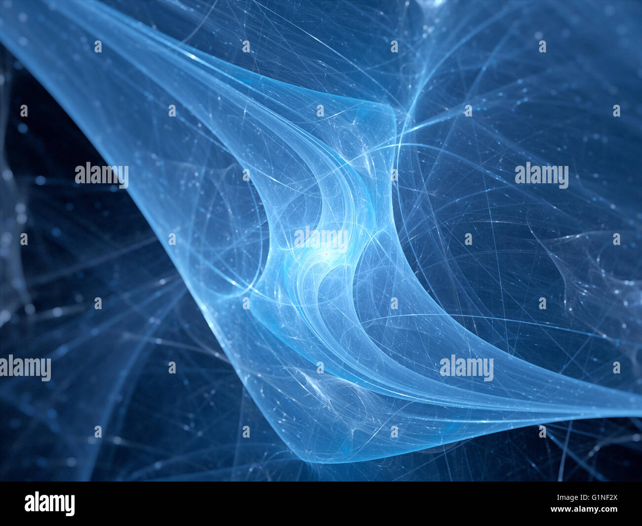 Blau leuchtende Oberfläche, neue Technologien, computergenerierten abstrakten Hintergrund Stockfoto