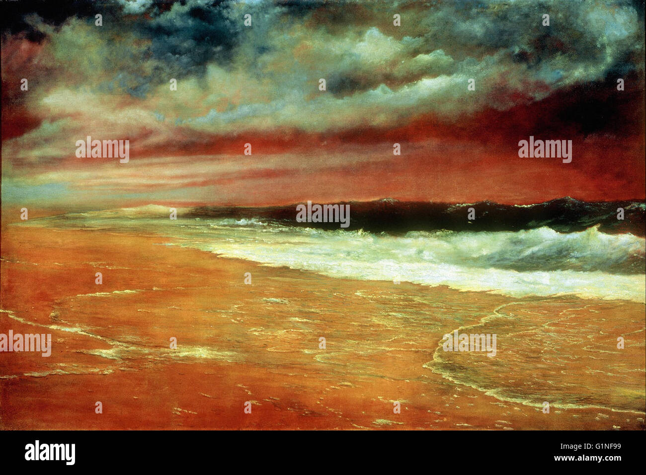 Joaquin Clausell - spät Nachmittag am Meer (The Red Wave) - Museo Nacional de Arte de Mexico Stockfoto