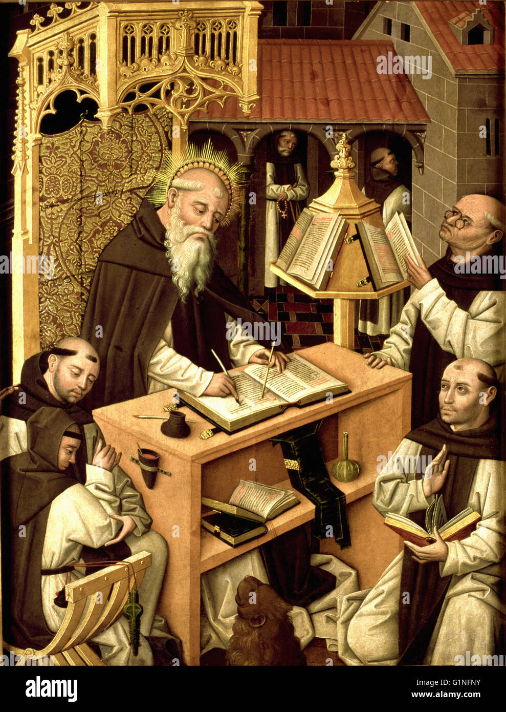 Meister des Parral - Hl. Hieronymus im Skriptorium - Museo Lázaro Galdiano Stockfoto