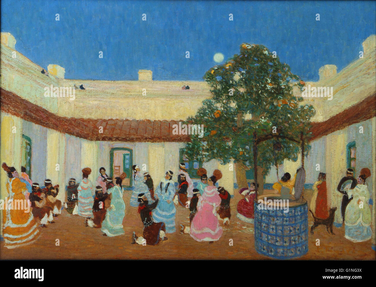 Pedro Figari - Patio - Museo Nacional de Bellas Artes de Buenos Aires Stockfoto