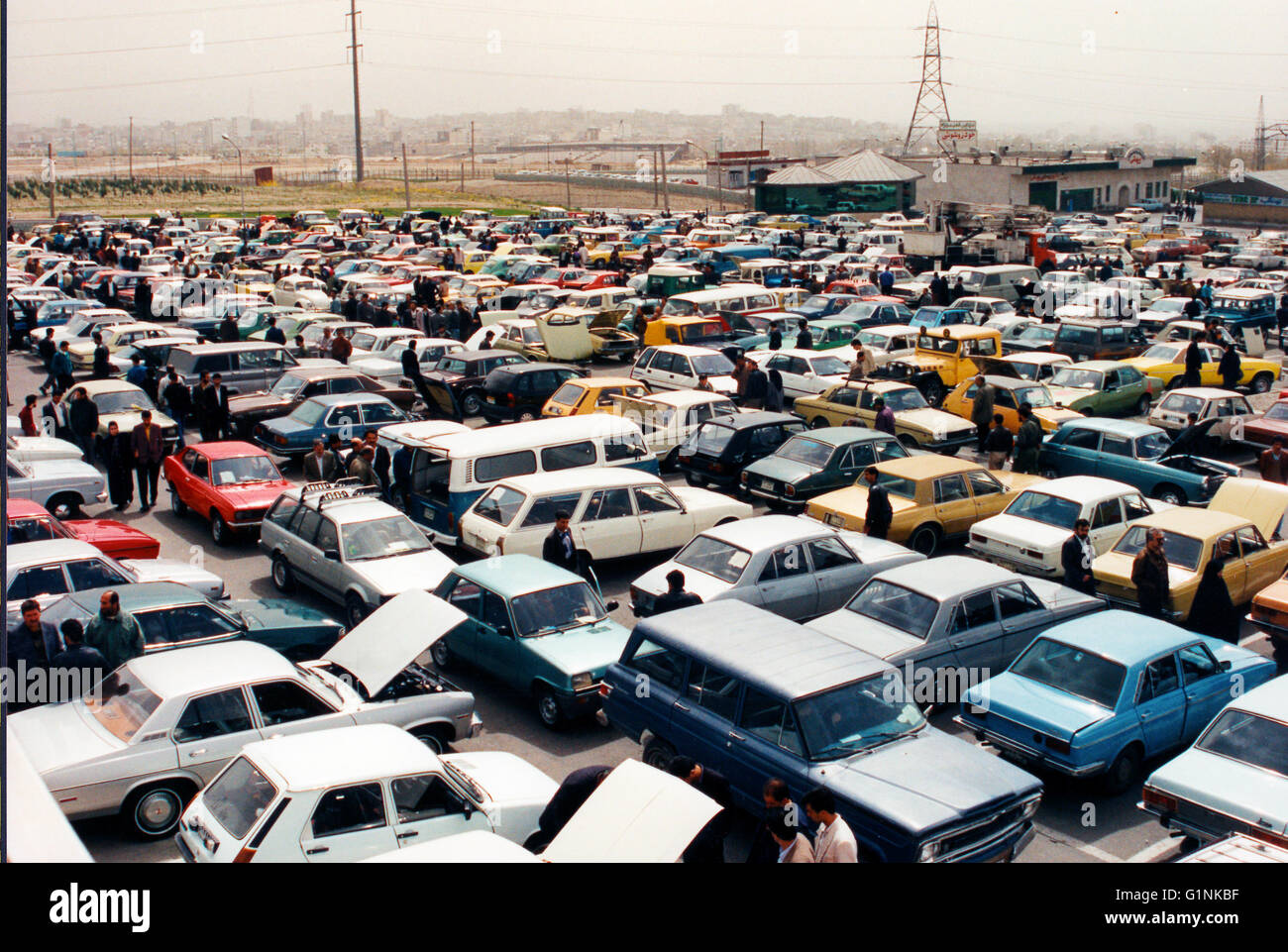 Marktplatz für Autos Verwendung Stockfoto