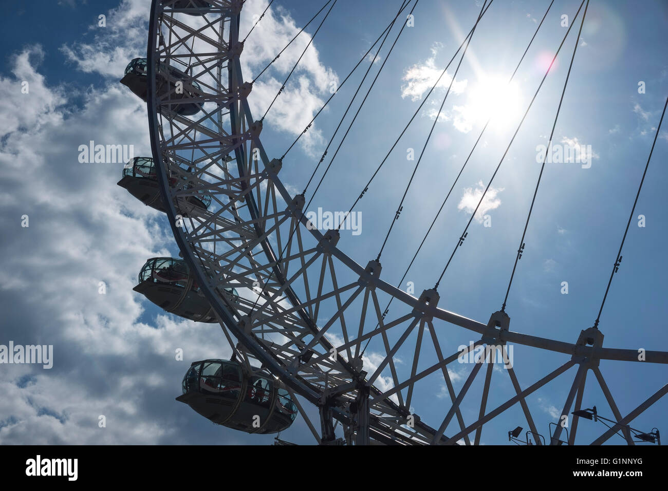 Nahaufnahme Detail des London Eye, London UK Stockfoto