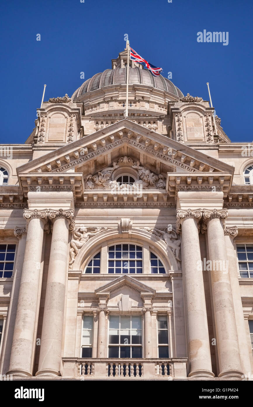 Detail des Port of Liverpool Building, Liverpool Waterfront, England, UK Stockfoto