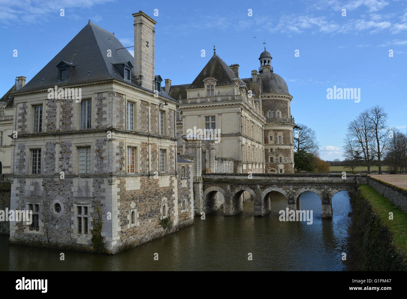 Chateau de Serrant - ein stattliches Haus Stil Schloss im Loire-Tal. Liegt 15km von der Stadt Angers. Stockfoto