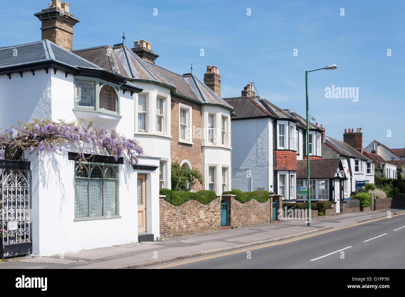 Periode Häuser auf Horton Road, Datchet, Berkshire, England, Vereinigtes Königreich Stockfoto