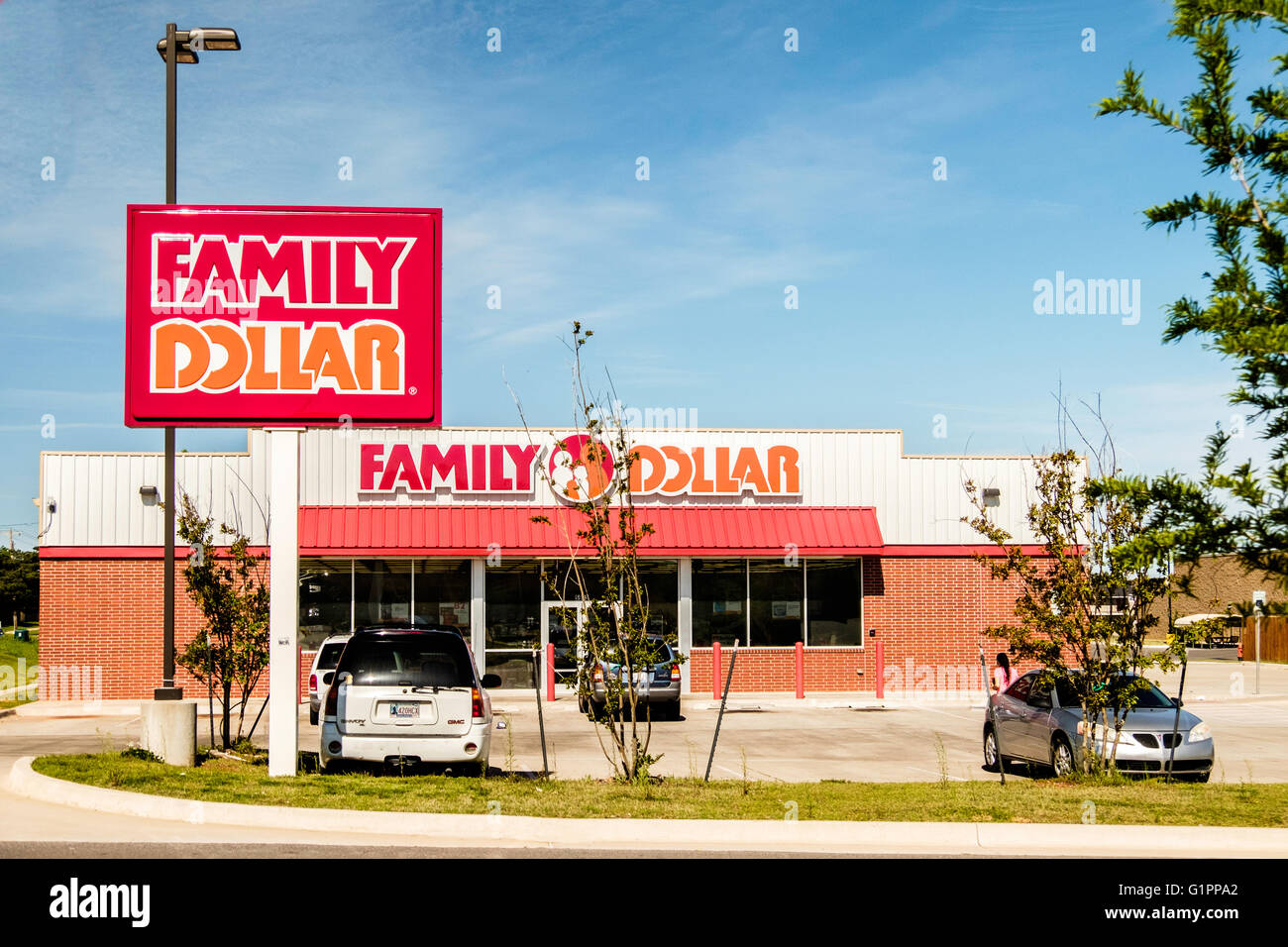 Ein Family Dollar Store Exterieur in Oklahoma City, Oklahoma, USA. Stockfoto
