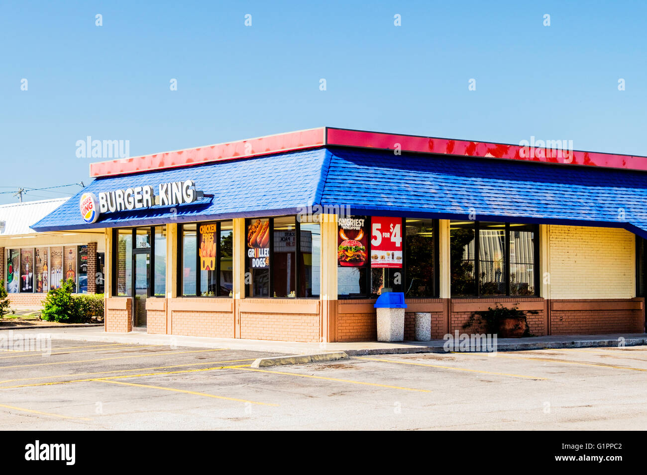 Das Exterieur des Burger King Hamburger Schnellrestaurant In Oklahoma City, Oklahoma, USA. Stockfoto