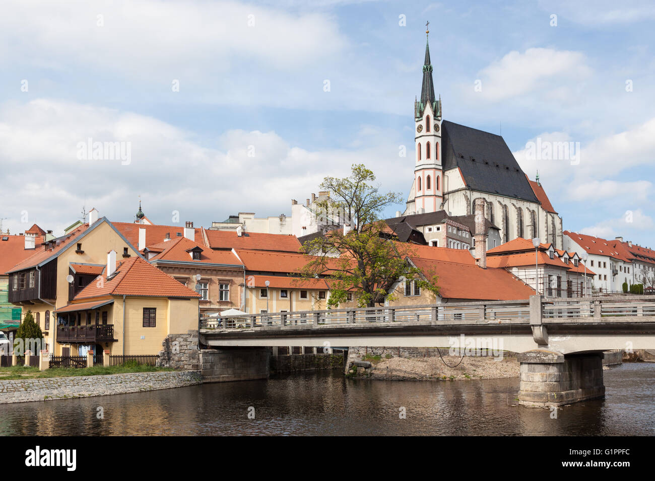 St. Vitus Kirche in Cesky Krumlov, Tschechische Republik Stockfoto