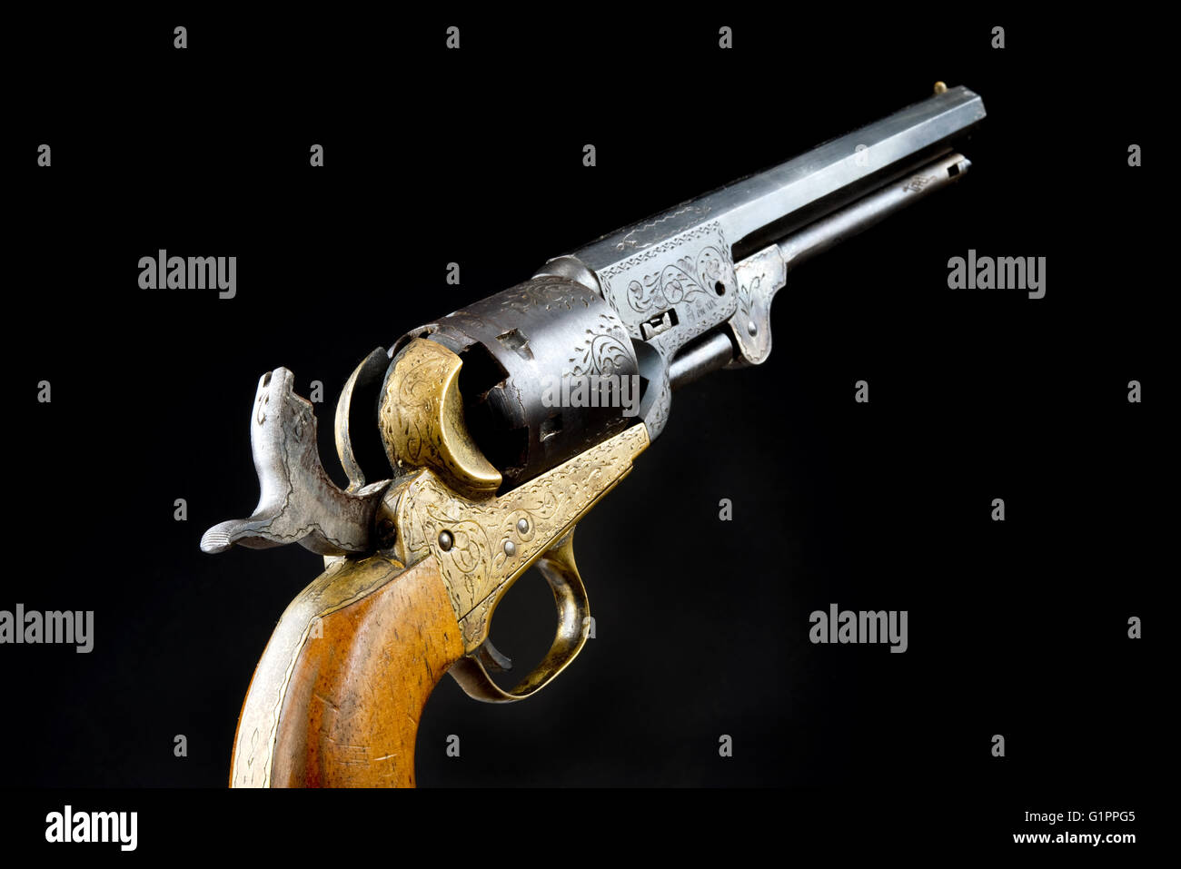 Die Waffe, die der wilde, Six Shooter Westen. Stockfoto