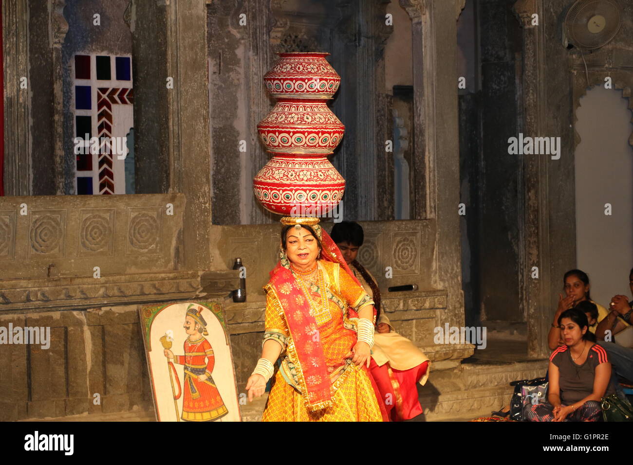 Rajasthani traditioneller Tanz Stockfoto