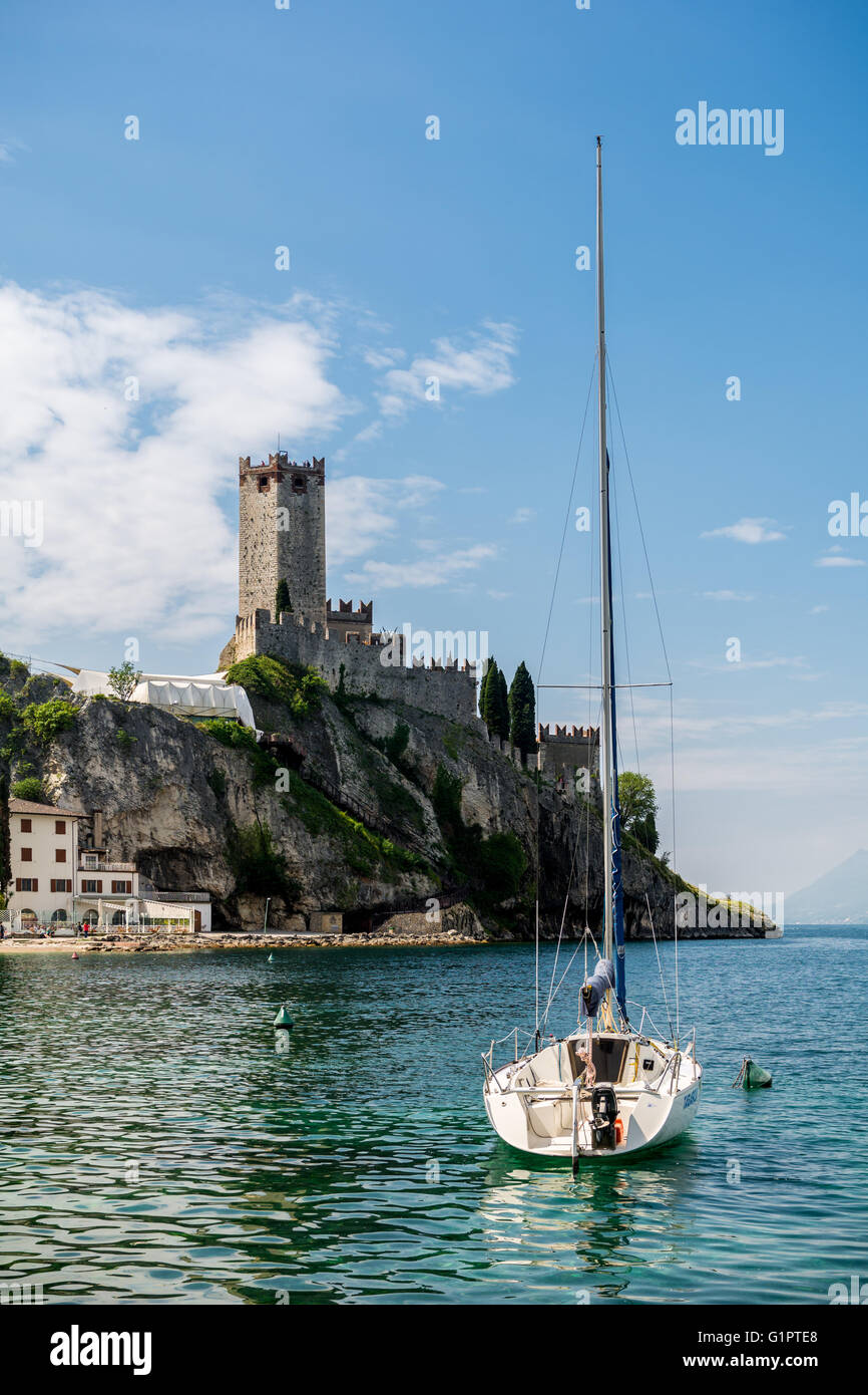 Malchinese Schloss Lago di Garda Stockfoto