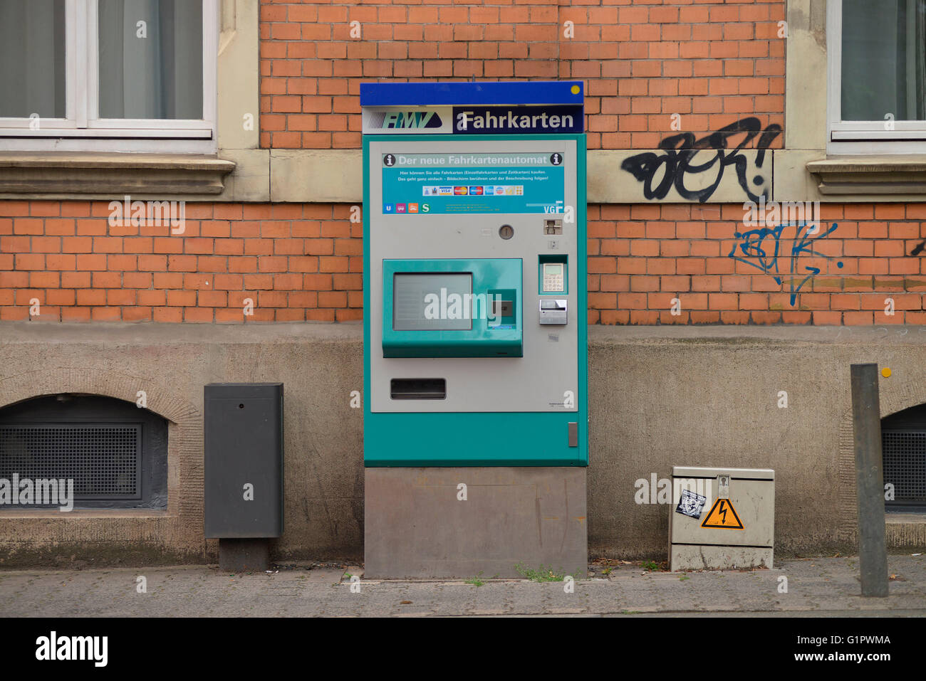 Fahrkartenautomat, Frankfurt am Main, Hessen, Deutschland Stockfoto