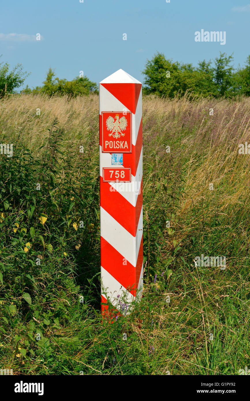 Grenze Post, Polen Stockfoto