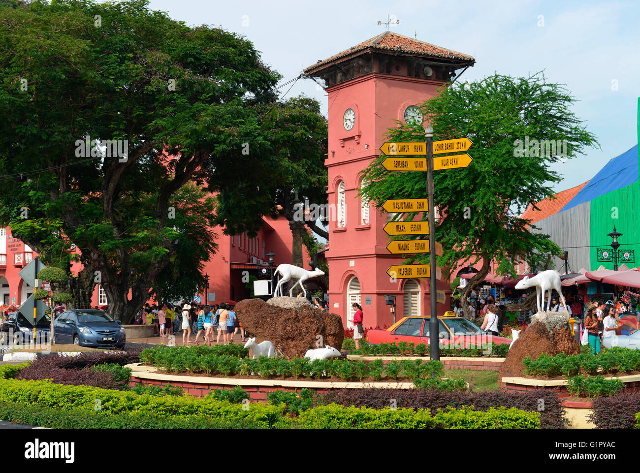 Uhrturm, Melaka, Malaysia Stockfoto