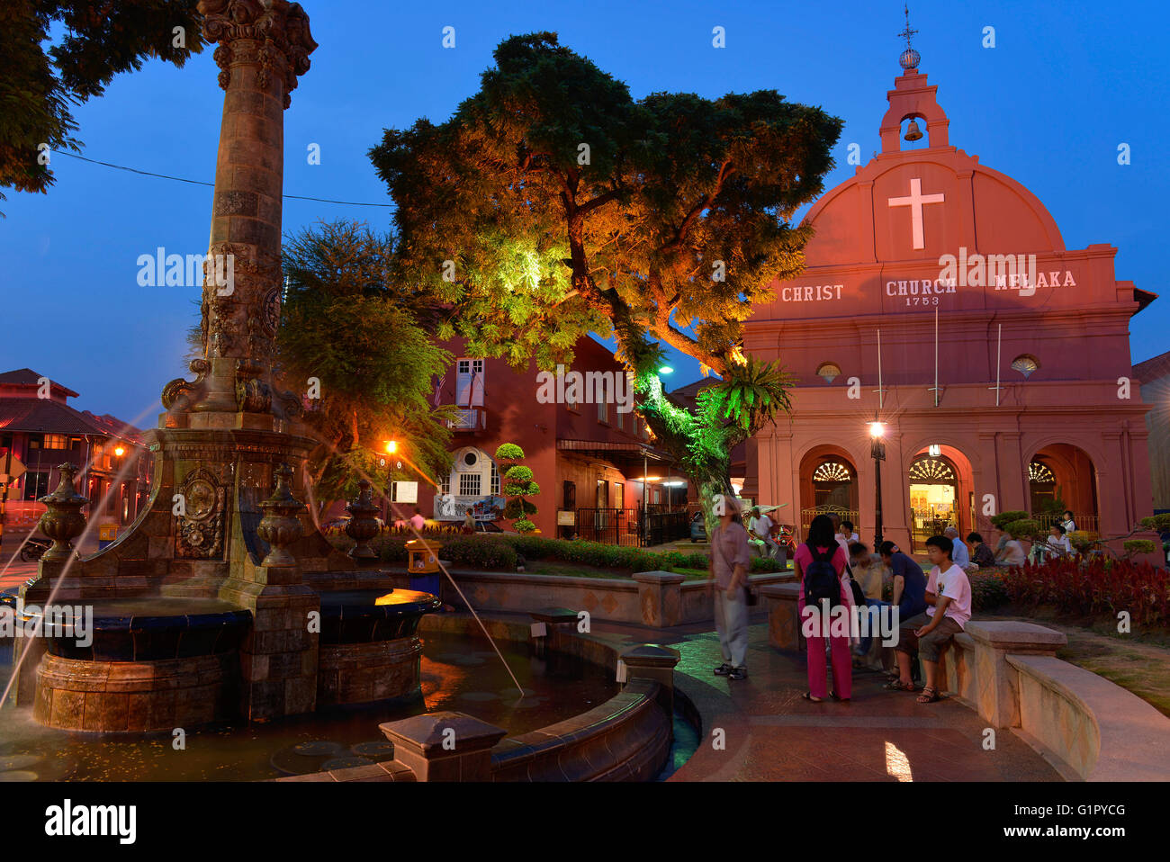 Königin Victoria Brunnen, Christuskirche, Melaka, Malaysia Stockfoto