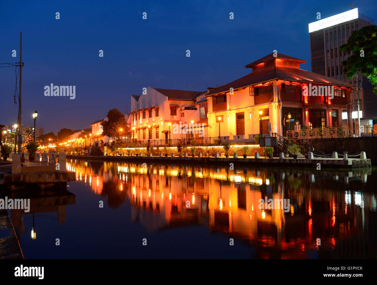 Melaka Fluss, Melaka, Malaysia Stockfoto