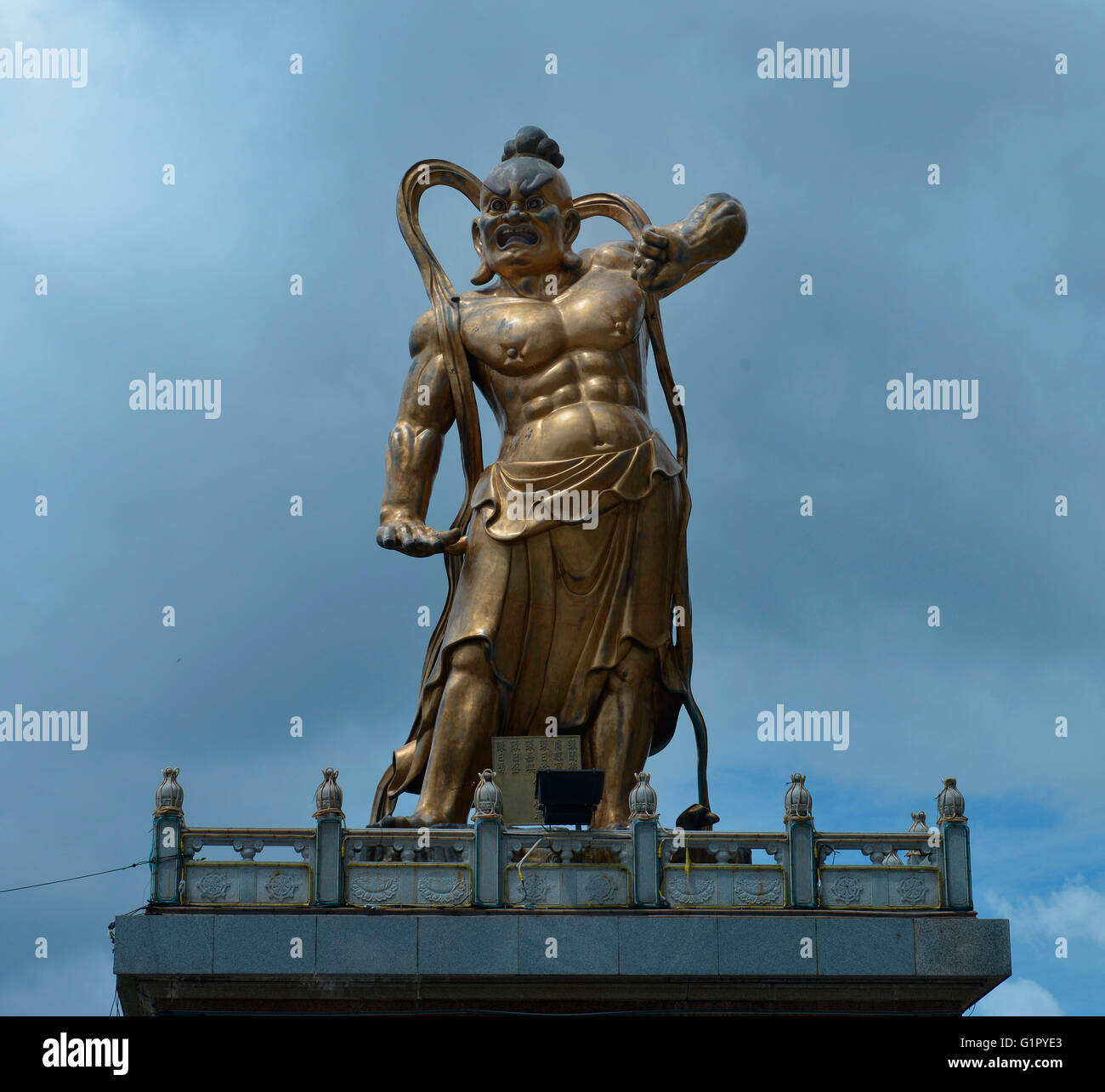 Skulptur, Tempel Kek Lok Si, Penang, Malaysia zu schützen Stockfoto