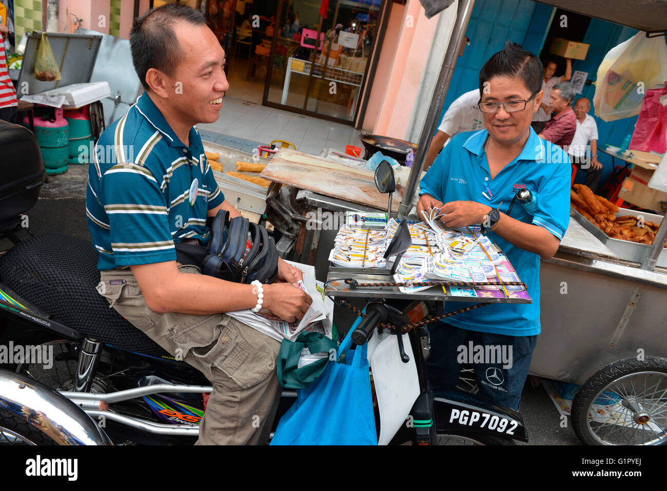 Lotterie, Chinatown, Georgetown, Penang, Malaysia Stockfoto