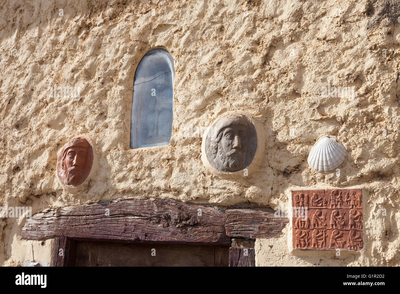 Villar de Mazarife, Spanien: ehemalige Wohnhaus des Künstlers Luis López Casado, bekannt als Monseñor. Stockfoto