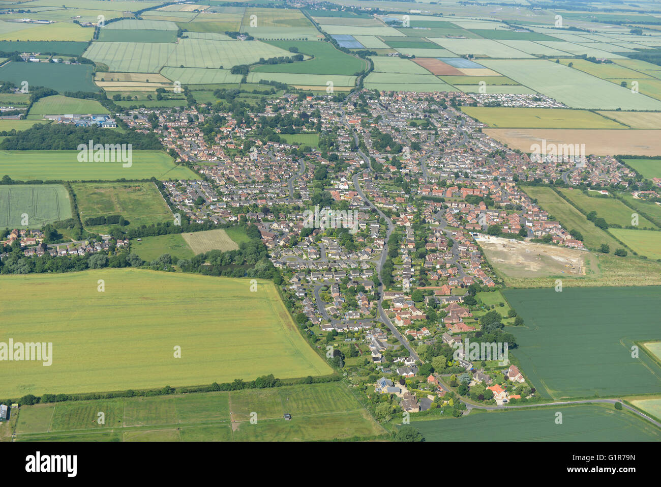 Eine Luftaufnahme des Lincolnshire Dorf von Welton Stockfoto