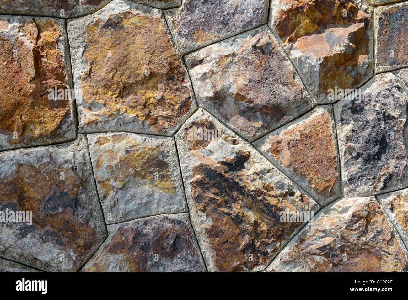 Braune Stein Wand Textur und Hintergrund Stockfoto