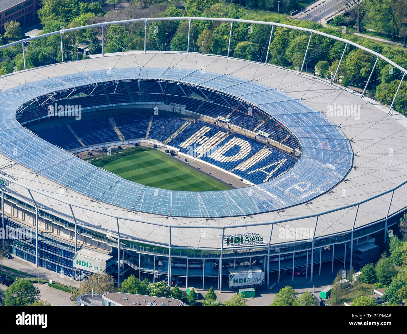 Fußball-Stadion Hannover, HDI-Arena, verwendet durch Club Hannover 96, Hannover, Deutschland Stockfoto