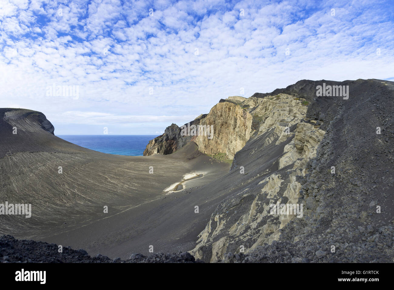 Vulkangestein, Faial, Azoren, Portugal Stockfoto