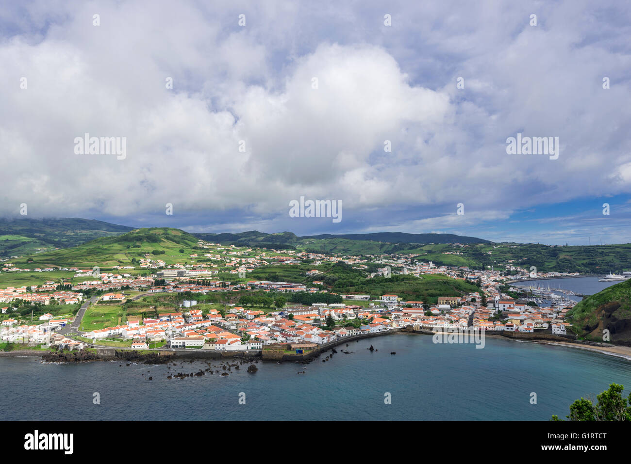 Ansicht von Horta, Faial, Azoren, Portugal Stockfoto