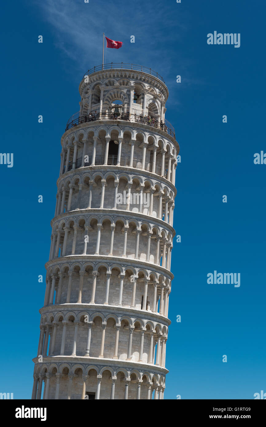 Schiefer Turm von Pisa, Piazza del Duomo, Piazza dei Miracoli, Provinz Pisa, Toskana, Italien Stockfoto