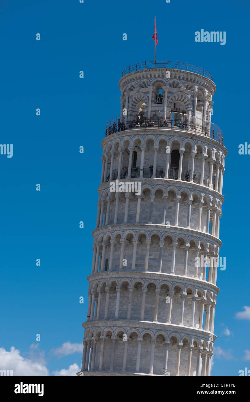 Schiefer Turm von Pisa, Piazza del Duomo, Piazza dei Miracoli, Provinz Pisa, Toskana, Italien Stockfoto