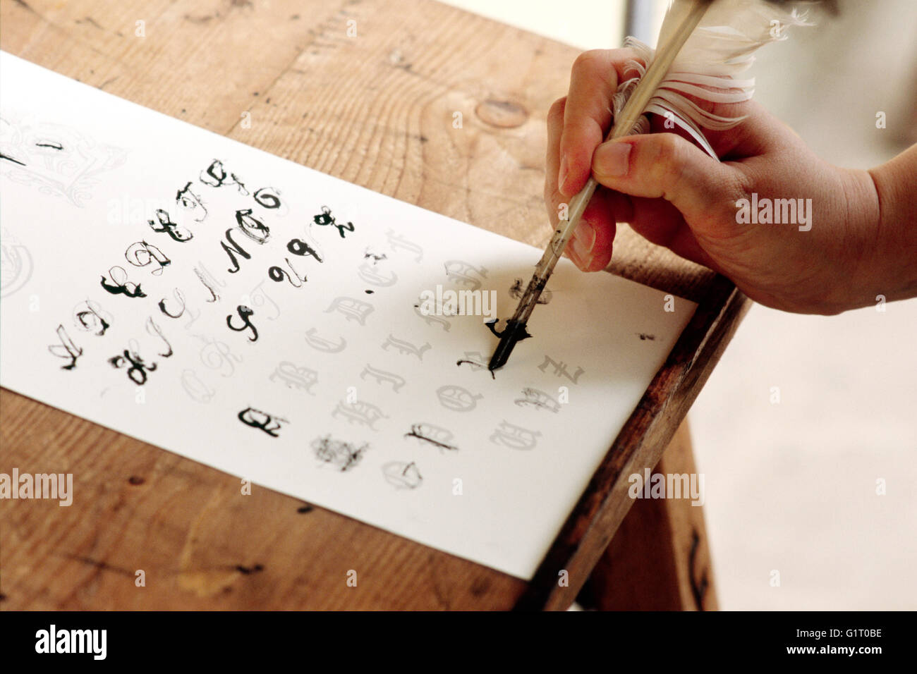 Italien, Lombardei, Historisches Reenactment Quill. Stockfoto