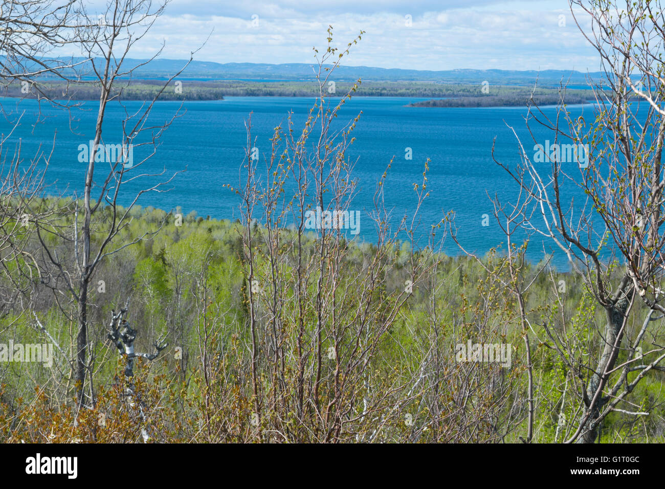 Einen malerischen Blick auf Georgian Bay, Lake Huron, Ontario. Stockfoto