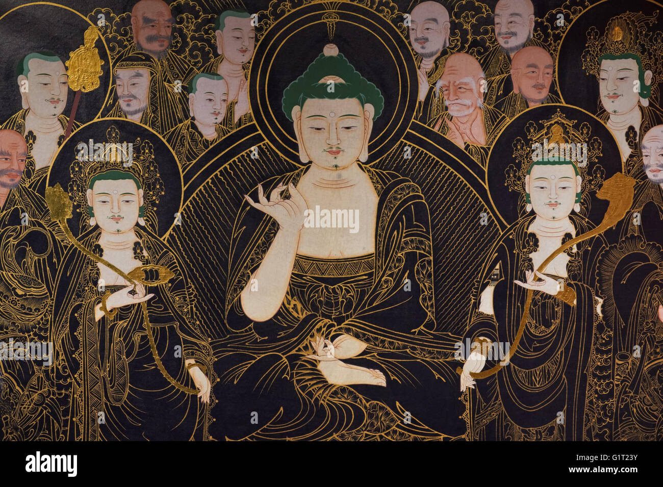 Buddha Lehre, buddhistische Kunst Stockfoto