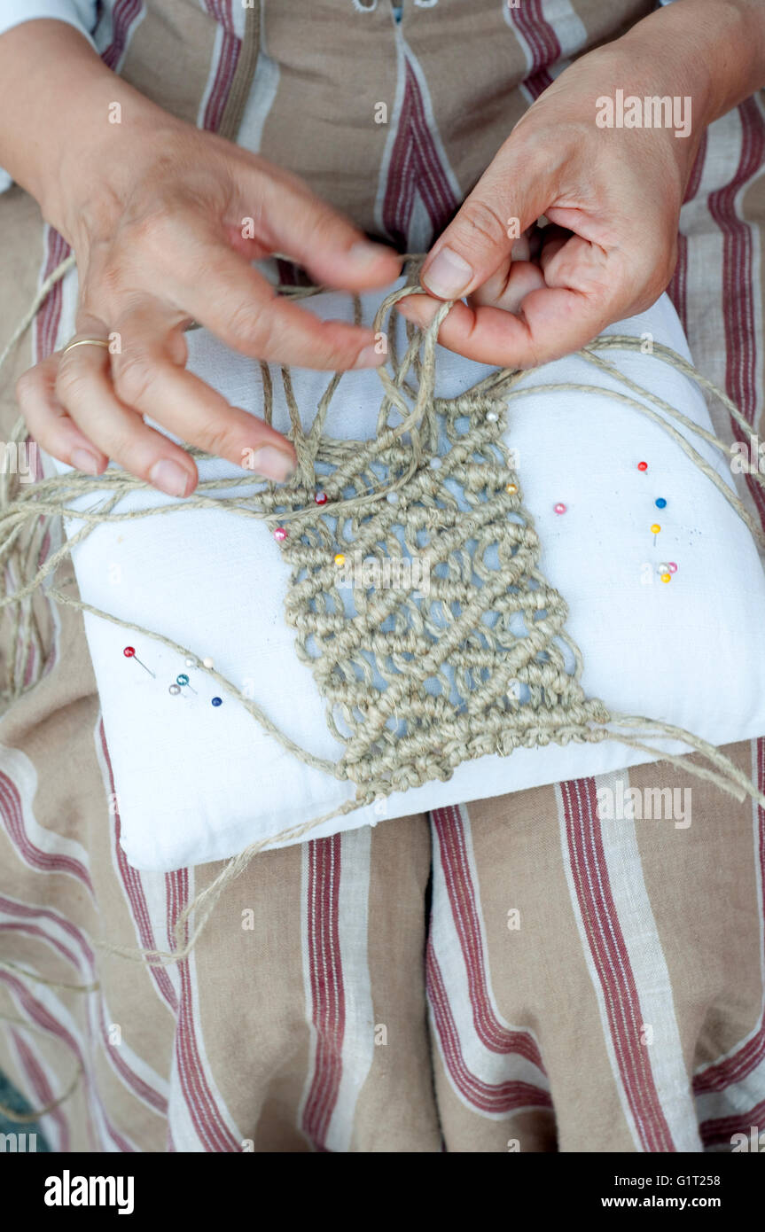 Italien, Lombardei, Historisches Reenactment Mittelalter, Frau Stockfoto