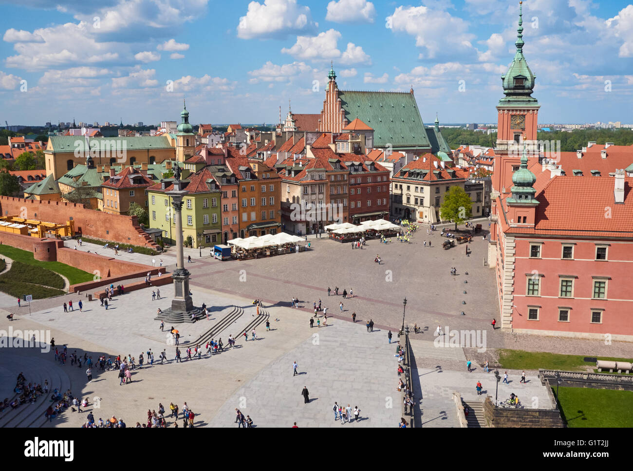 Schlossplatz in Warschau, Polen Stockfoto