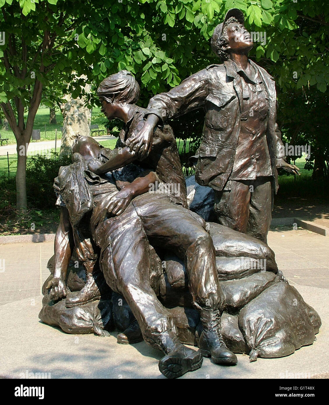 Denkmal für die Krankenschwestern während des Vietnam-Krieges in Vietnam Memorial in Washington, D.C. Stockfoto