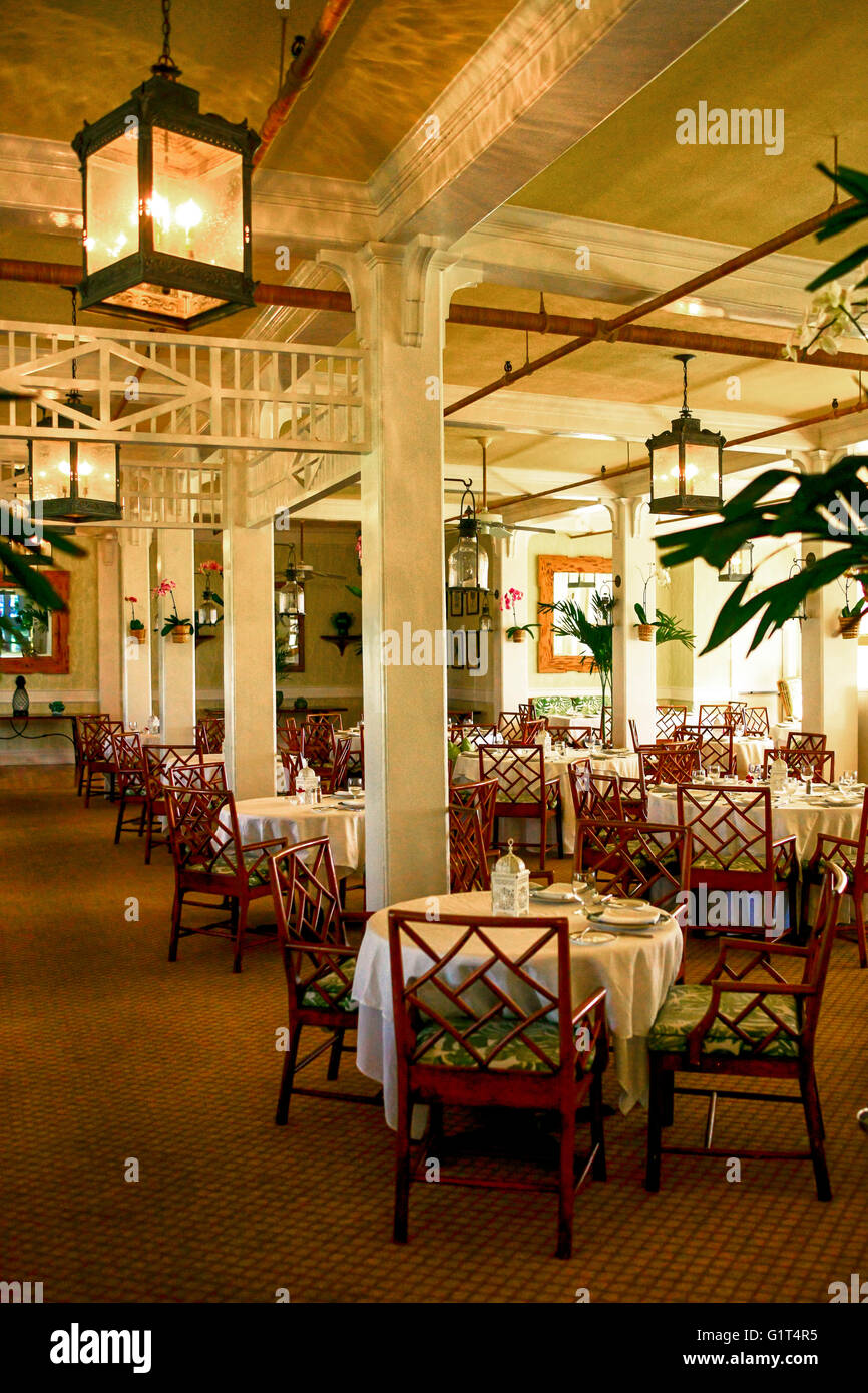 Die formale Esszimmer im Gasparilla Inn & Club, Boca Grande, auf Gasparilla Island, Florida Stockfoto