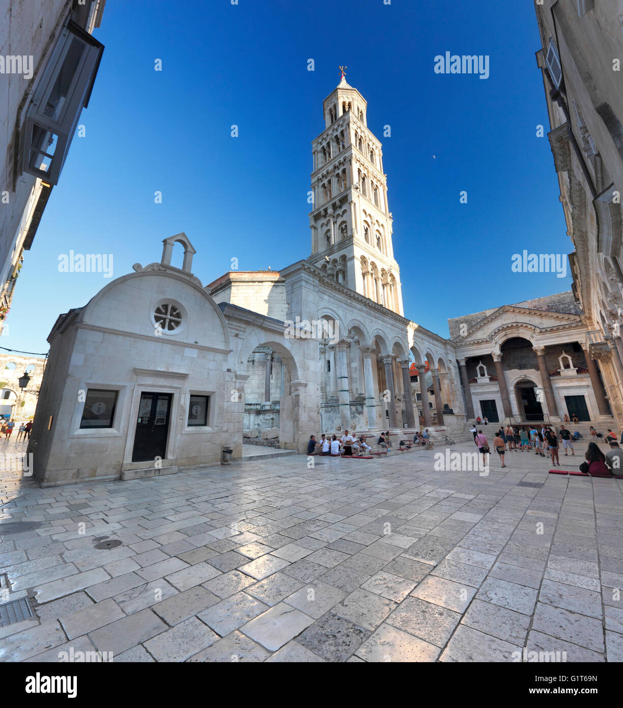 Kathedrale des Heiligen Domnius in der alten Stadt Split in Dalmatien, Kroatien Stockfoto