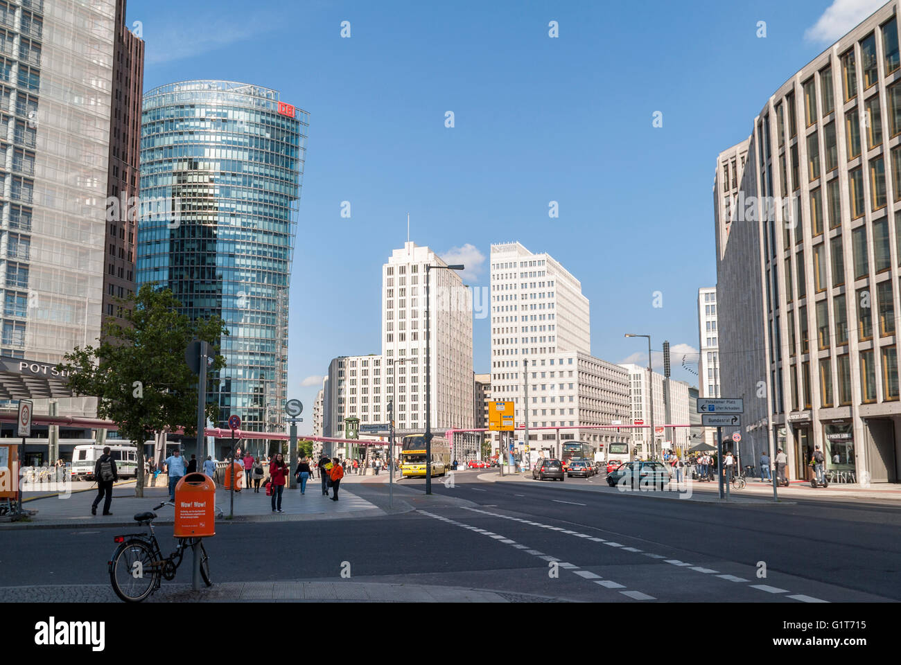 Straßenansicht der Potsdamer Platz in Berlin Stockfoto
