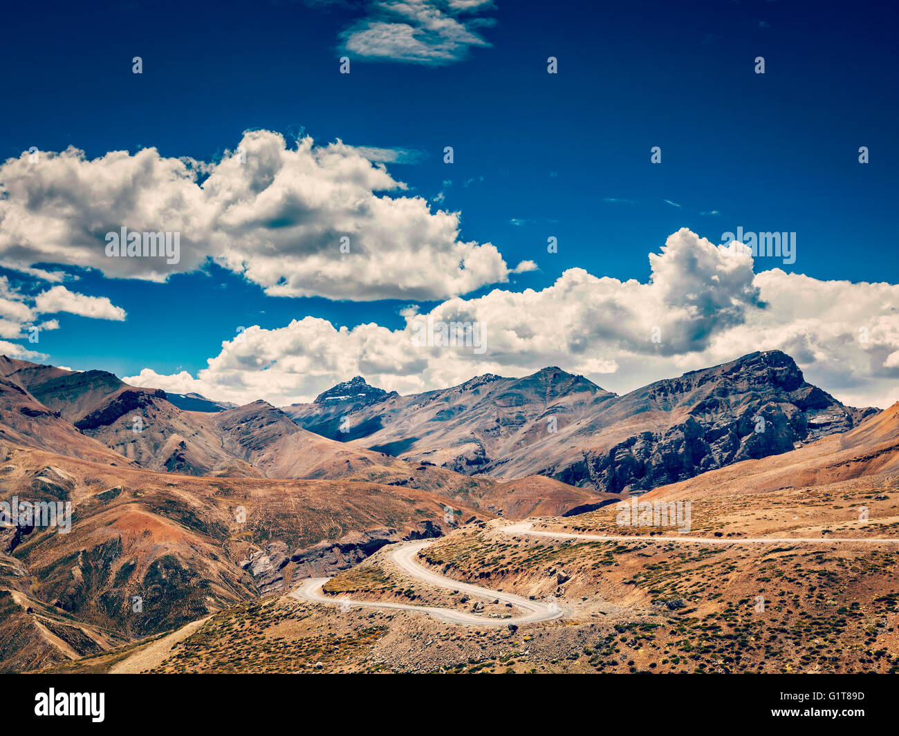 Manali-Leh Road, Ladakh, Indien Stockfoto