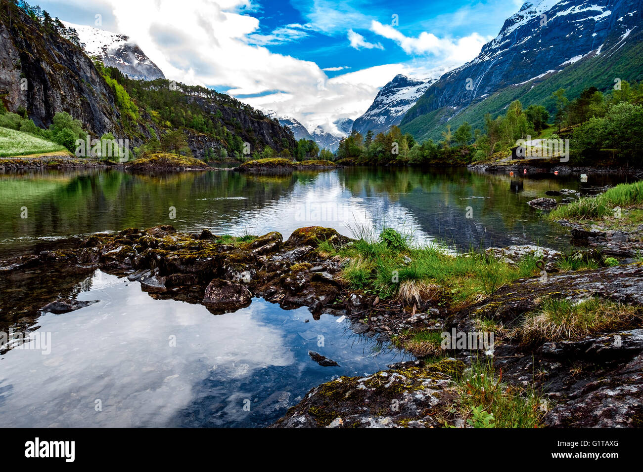 Wunderschöne Natur Norwegen Naturlandschaft. Stockfoto