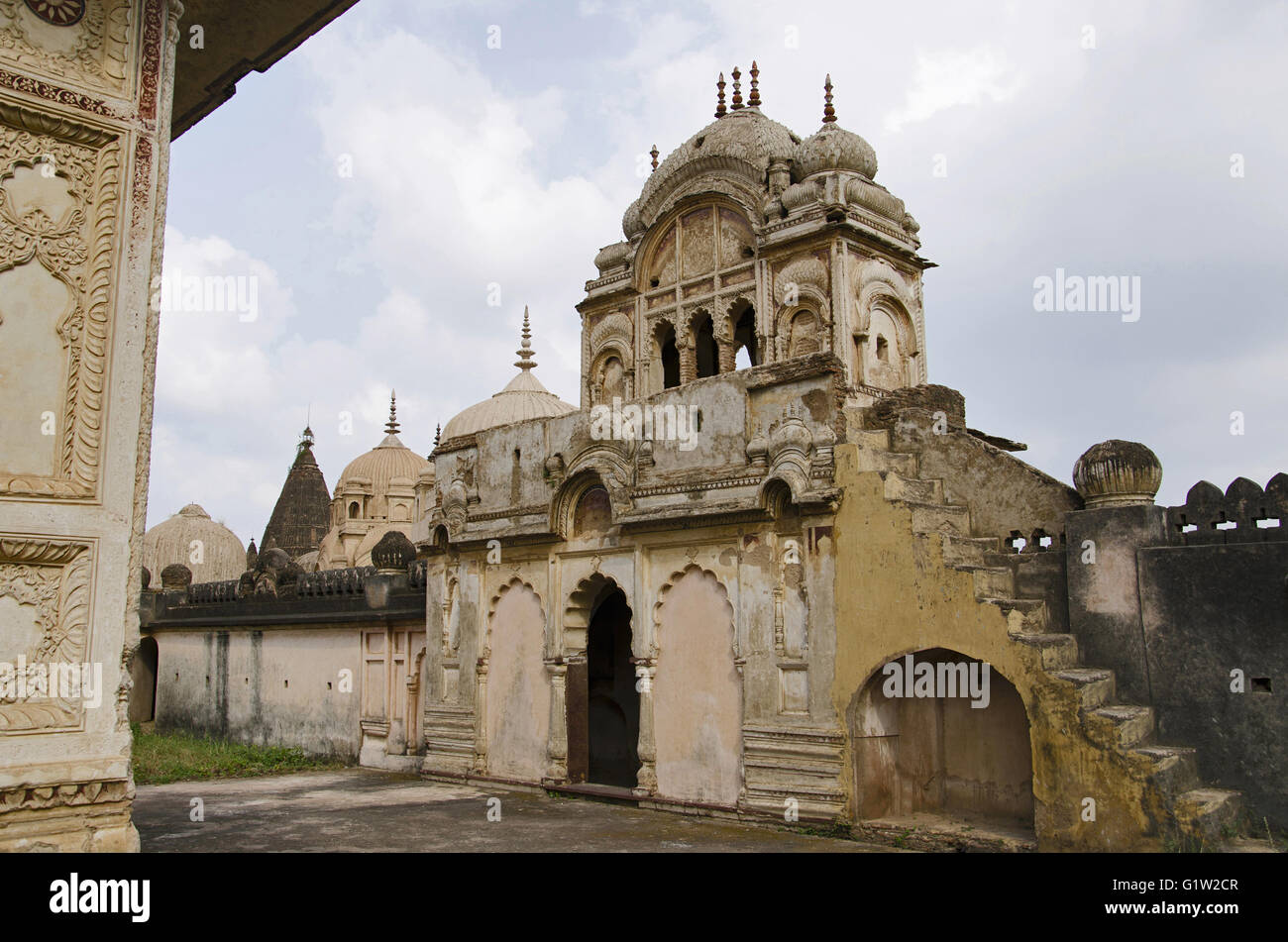 Eingangstor ein chhatri des Maharadschas parikshat, 7 Raja von datia (1801 bis 1839), datia, Madhya Pradesh, Indien Stockfoto