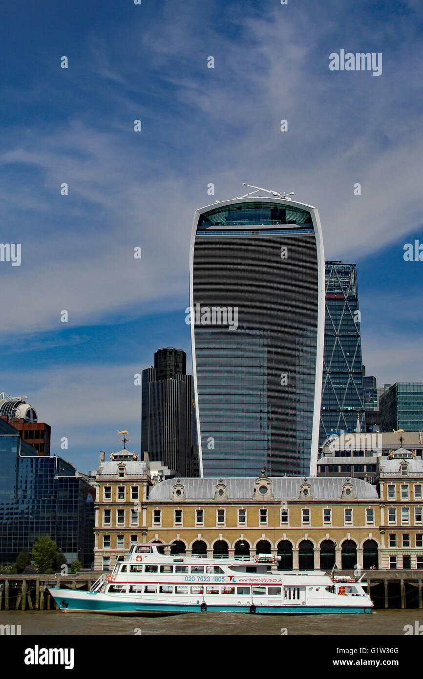 Walkie Talkie Gebäude 20 Fenchurch Street London River Thames Büros London Southbank Stockfoto