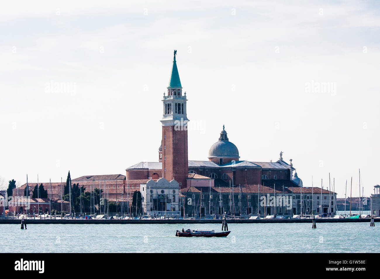 Insel San Giorgio Maggiore aus Riva Degli Schiavoni, Venedig Italien Stockfoto