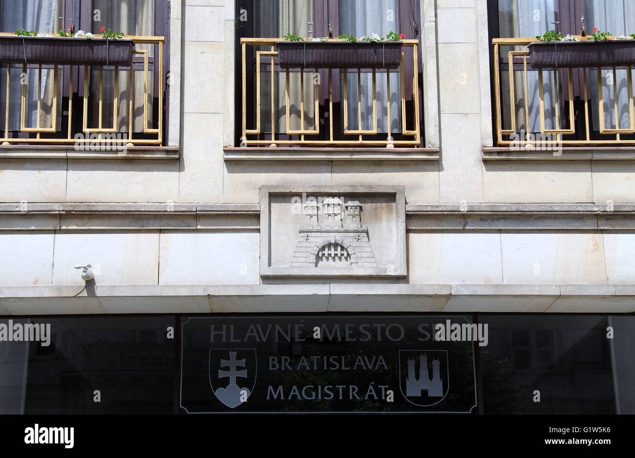 Bratislava-Richter-Gebäude in der Altstadt Stockfoto