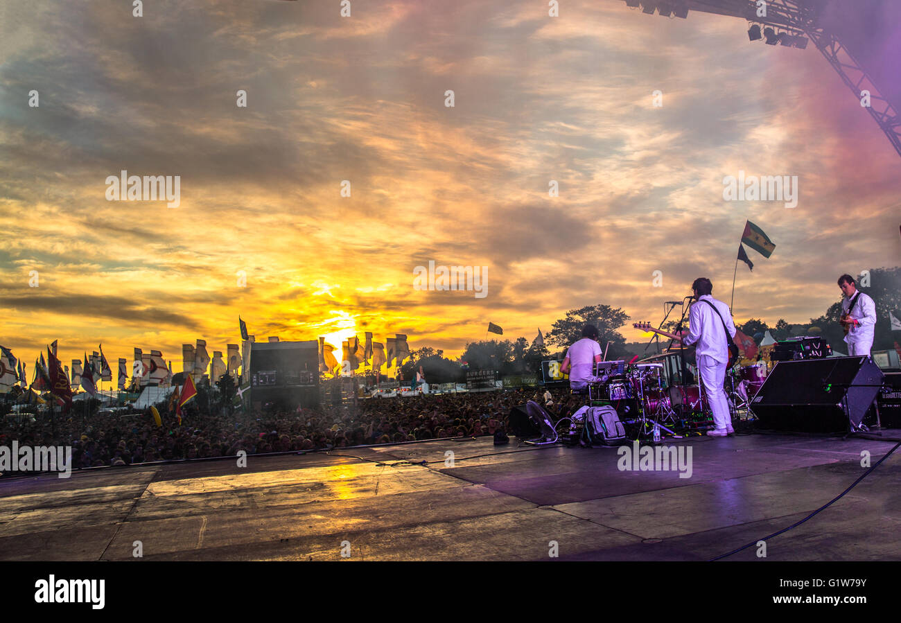 Caribou auf West vulkanishcer beim Glastonbury Festival Stockfoto