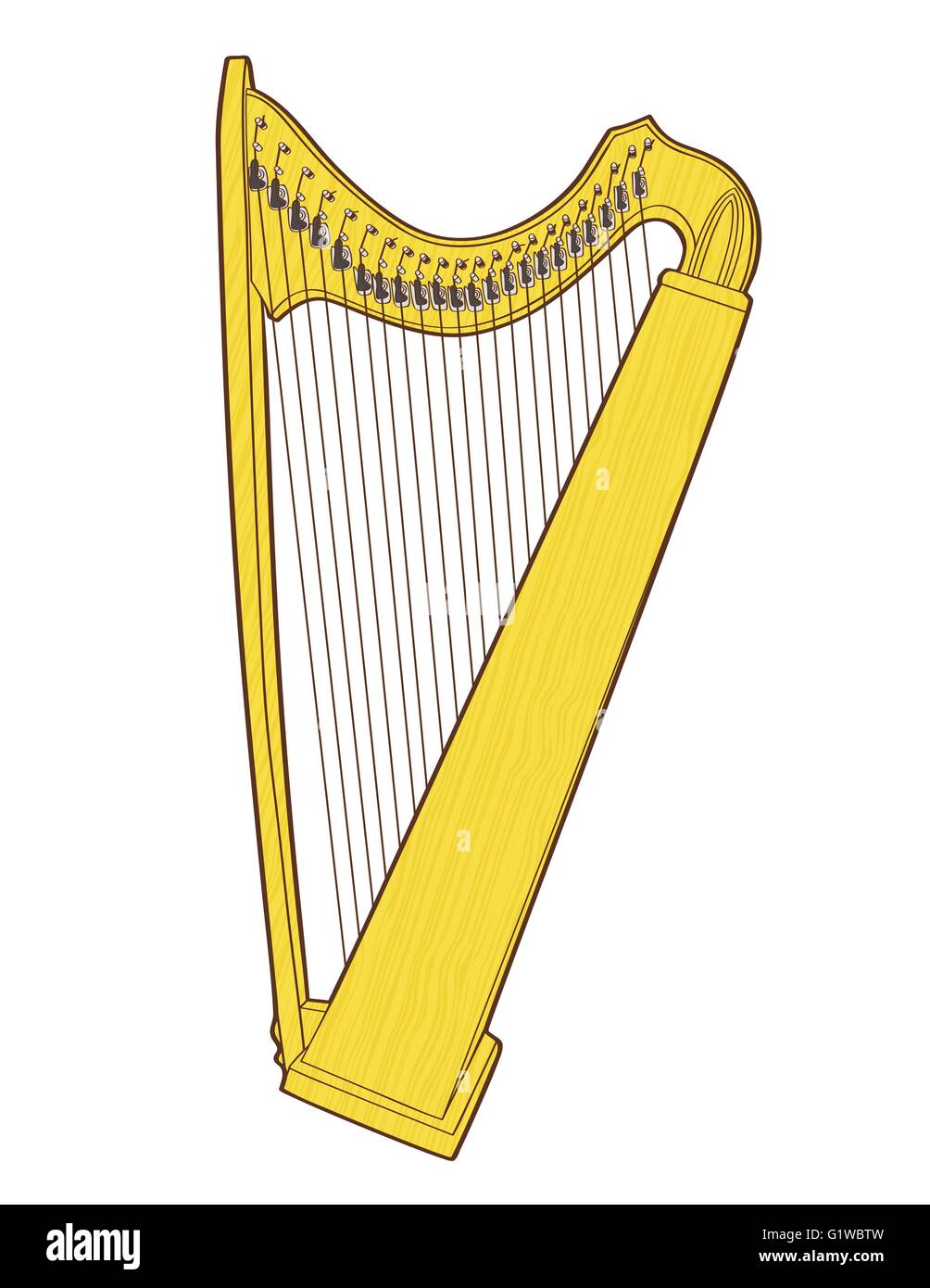 Gotische Hebel keltische Harfe Stock Vektor