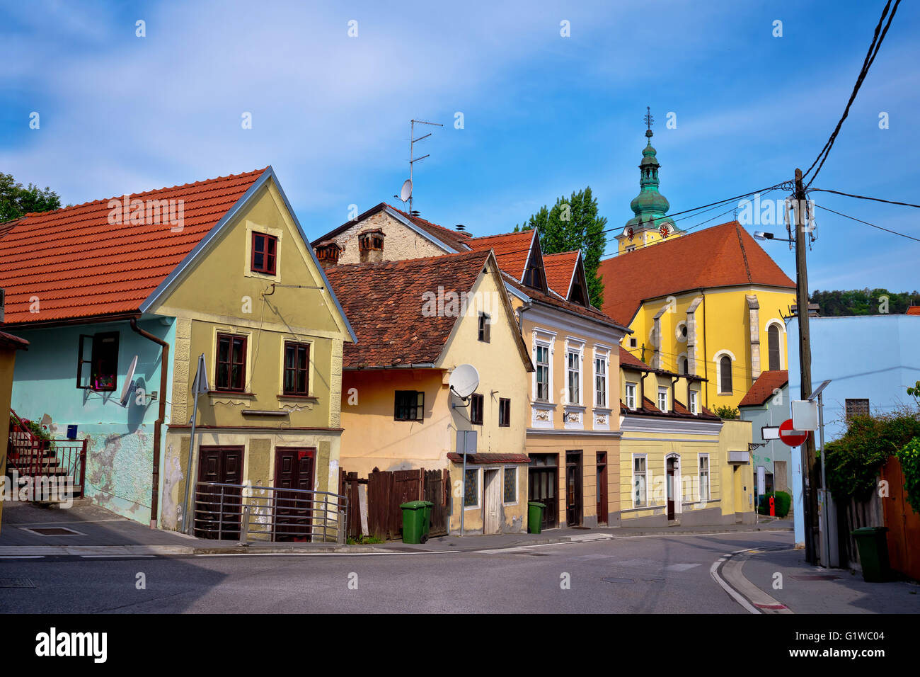 Stadt von Samobor bunte alte Straße, nördlichen Kroatien Stockfoto